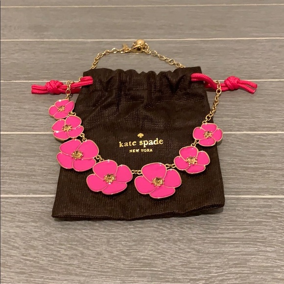 kate spade Jewelry - Kate Spade Pink Flower Necklace